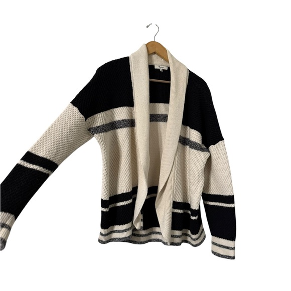 MADEWELL Cocoon Open Knit Striped Cardigan Sweater - Picture 6 of 6